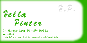 hella pinter business card